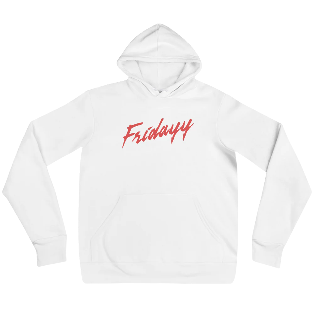 Fridayy: Fridayy White Logo Hoodie